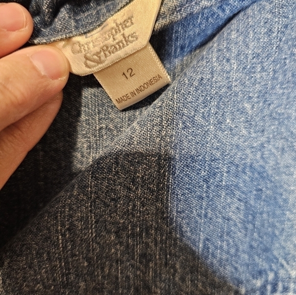 Vintage Jean Maxi Skirt Christopher and Banks  size 12 - Picture 5 of 7